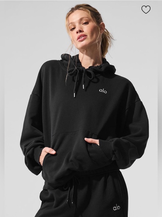 ALO Yoga Tops - ALO Yoga Women’s Black Accolade Hoodie, lightly worn